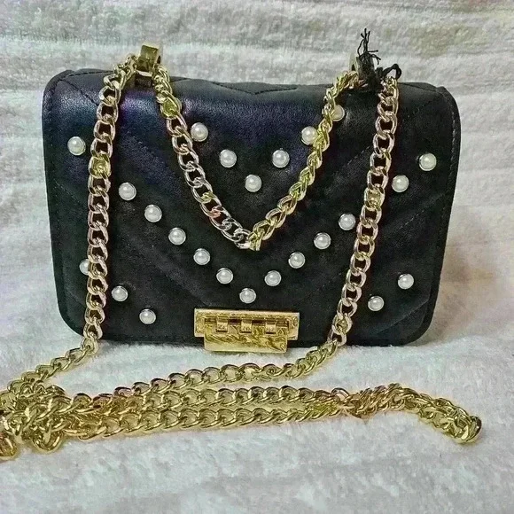 NWT Zac Posen mini Earthette faux-pearl embellished shoulder bag - Picture 7 of 8